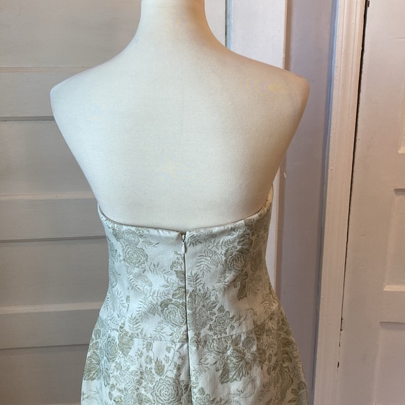 NWT Kay Unger Strapless Metallic Brocade Style Dress, Size 8 - Picture 7 of 17